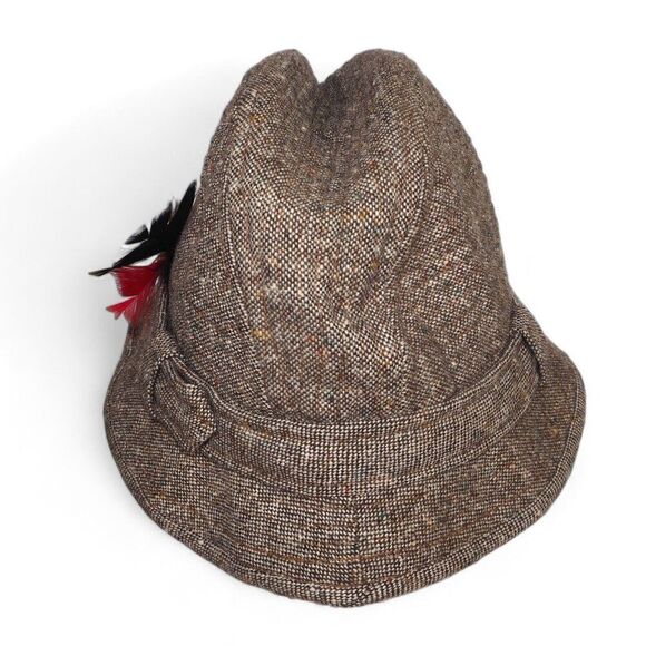 The Traveler Crushable by Country Gentlemen Vintage Wool Tweed Hat 6 7/8 - Picture 3 of 7
